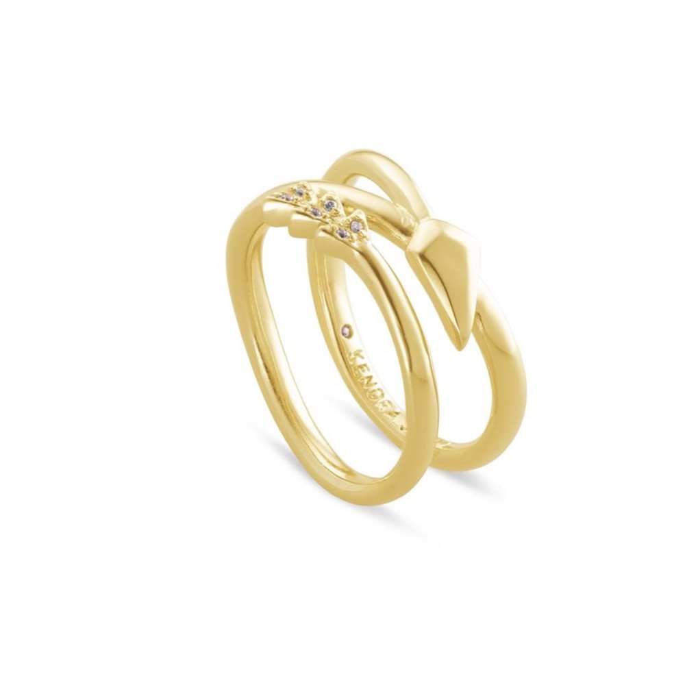 Kendra Scott Zoey Wrap Arrow Ring in Gold | NWT Size 7